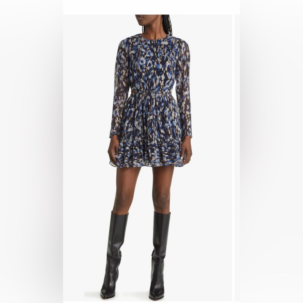 French Connection Long Sleeve Dress Cutout Minidress